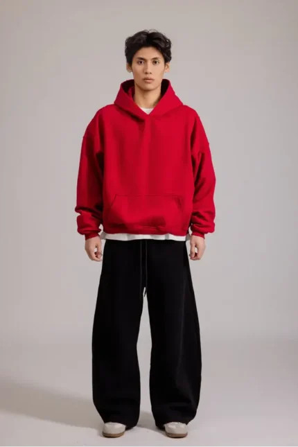 Cropped Hoodie Red g
